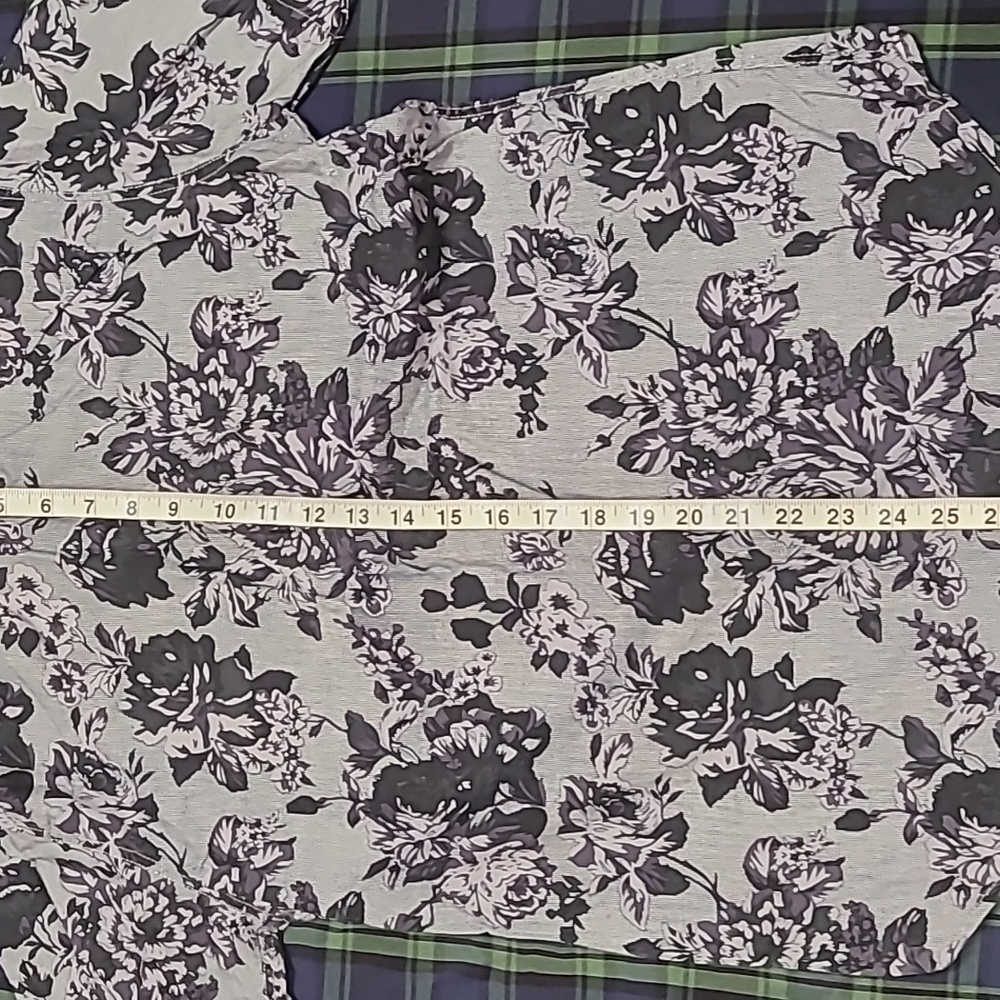 Rose Print Button Up - image 5